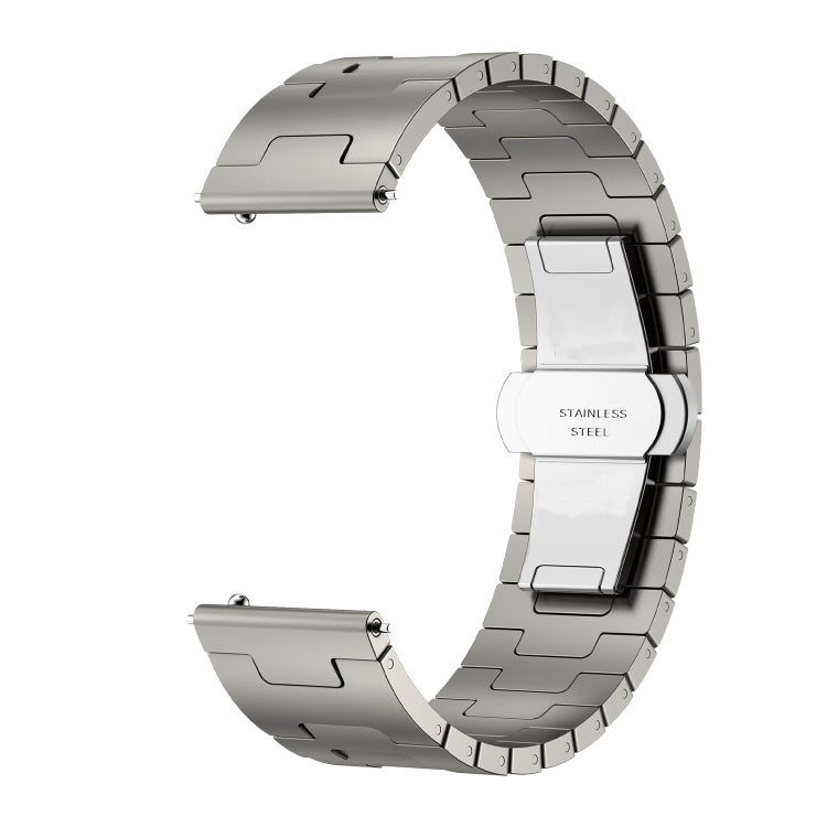 For Huawei GT4 46mm / GT5 46mm / GT5 Pro 22mm H-shaped Butterfly Buckle Stainless Steel Watch Band