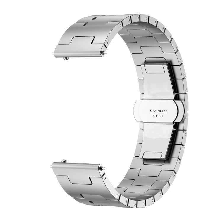 For Huawei GT4 46mm / GT5 46mm / GT5 Pro 22mm H-shaped Butterfly Buckle Stainless Steel Watch Band