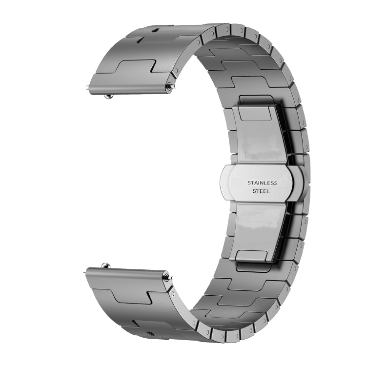 For Huawei GT4 46mm / GT5 46mm / GT5 Pro 22mm H-shaped Butterfly Buckle Stainless Steel Watch Band
