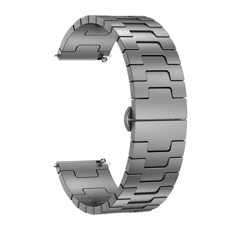For Huawei GT4 46mm / GT5 46mm / GT5 Pro 22mm H-shaped Butterfly Buckle Stainless Steel Watch Band