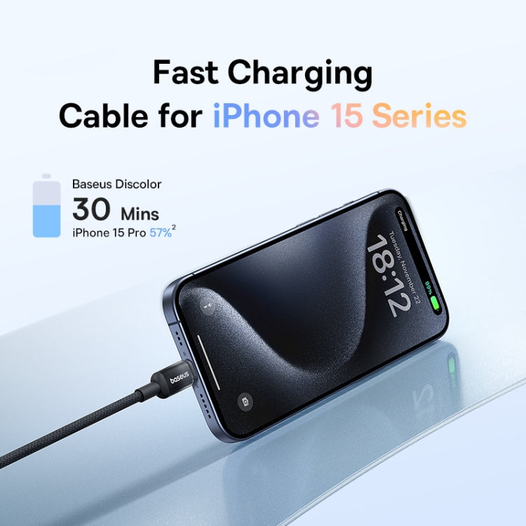 Baseus Discolor Series 100W USB-C / Type-C to USB-C / Type-C Fast Charging Cable, Cable Length:1m