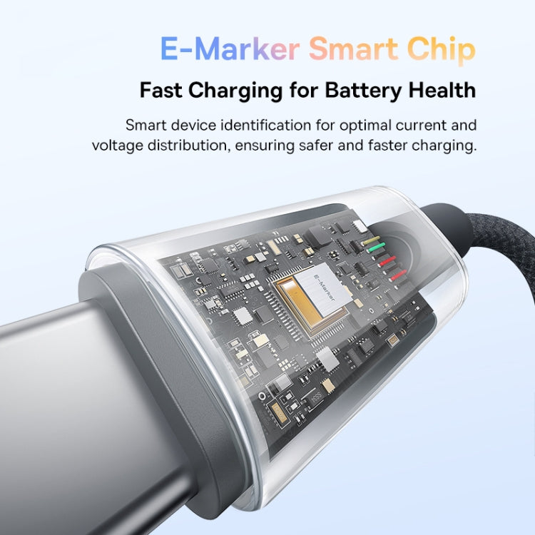 Baseus Discolor Series 100W USB-C / Type-C to USB-C / Type-C Fast Charging Cable, Cable Length:1m