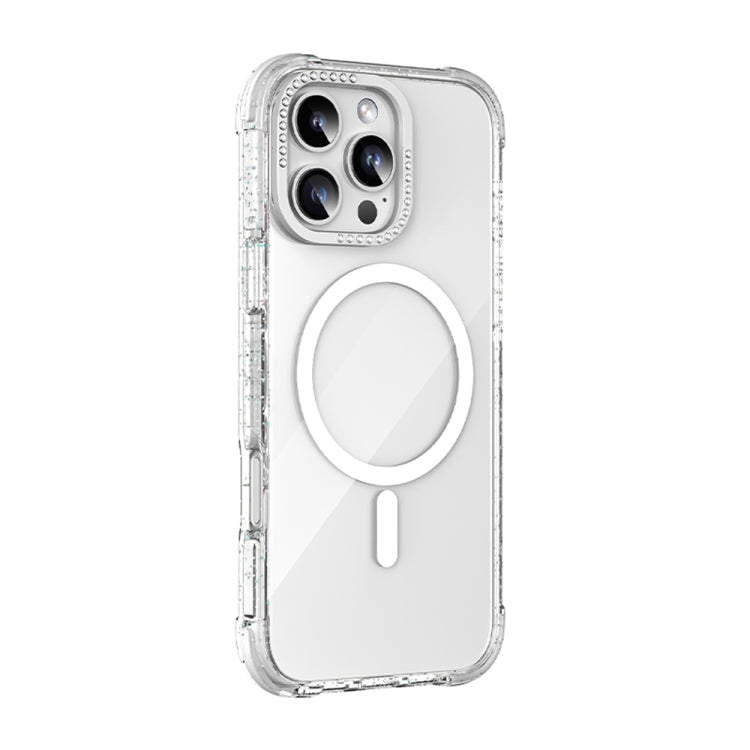 For iPhone 16 Pro Max Mutural Blink Series Glitter Edge MagSafe Magnetic Phone Case