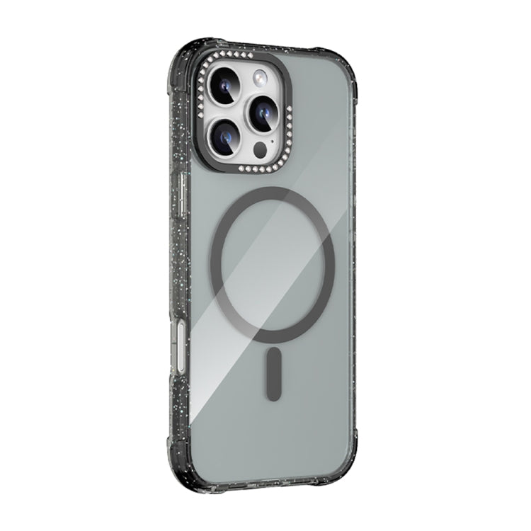For iPhone 16 Pro Max Mutural Blink Series Glitter Edge MagSafe Magnetic Phone Case