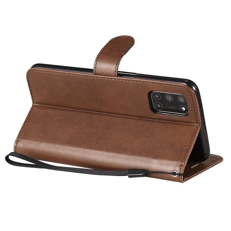 For Oppo A52 / A72 / A92 Solid Color Horizontal Flip Protective Leather Case with Holder & Card Slots & Wallet & Photo Frame & Lanyard