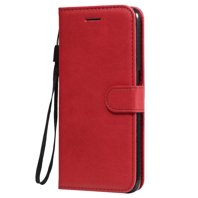 For Oppo A52 / A72 / A92 Solid Color Horizontal Flip Protective Leather Case with Holder & Card Slots & Wallet & Photo Frame & Lanyard