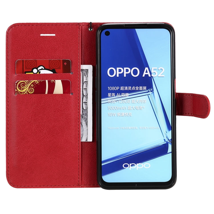 For Oppo A52 / A72 / A92 Solid Color Horizontal Flip Protective Leather Case with Holder & Card Slots & Wallet & Photo Frame & Lanyard
