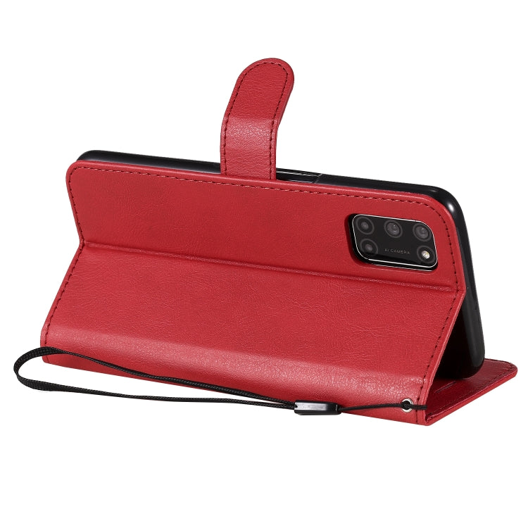 For Oppo A52 / A72 / A92 Solid Color Horizontal Flip Protective Leather Case with Holder & Card Slots & Wallet & Photo Frame & Lanyard