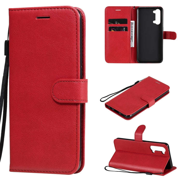 For Oppo Reno3 5G / Find X2 Lite Solid Color Horizontal Flip Protective Leather Case with Holder & Card Slots & Wallet & Photo Frame & Lanyard