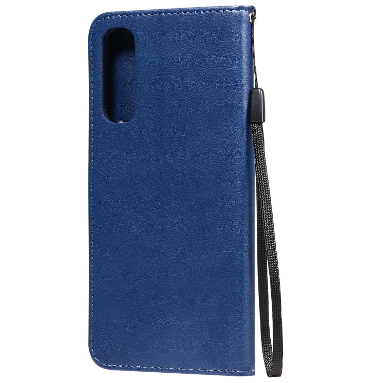 For Oppo Reno3 Pro 4G Solid Color Horizontal Flip Protective Leather Case with Holder & Card Slots & Wallet & Photo Frame & Lanyard