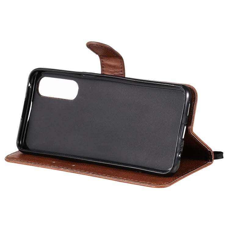 For Oppo Reno3 Pro 4G Solid Color Horizontal Flip Protective Leather Case with Holder & Card Slots & Wallet & Photo Frame & Lanyard