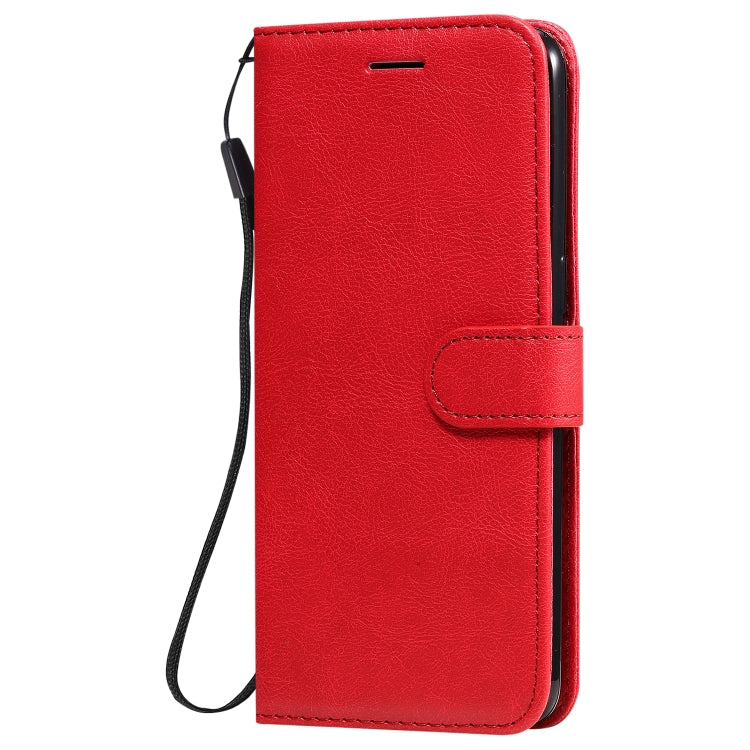 For Oppo Reno3 Pro 4G Solid Color Horizontal Flip Protective Leather Case with Holder & Card Slots & Wallet & Photo Frame & Lanyard
