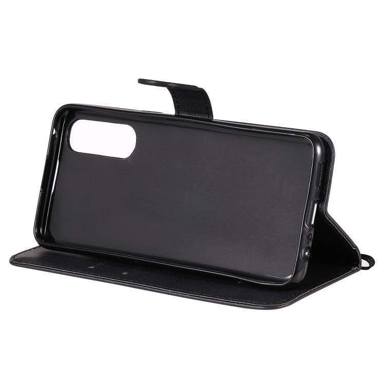 For Oppo Reno3 Pro 4G Solid Color Horizontal Flip Protective Leather Case with Holder & Card Slots & Wallet & Photo Frame & Lanyard