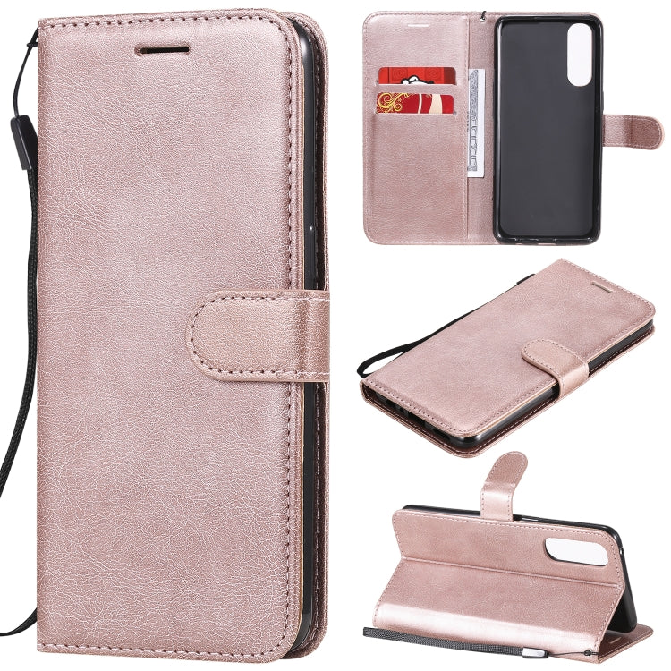 For Oppo Reno3 Pro 4G Solid Color Horizontal Flip Protective Leather Case with Holder & Card Slots & Wallet & Photo Frame & Lanyard