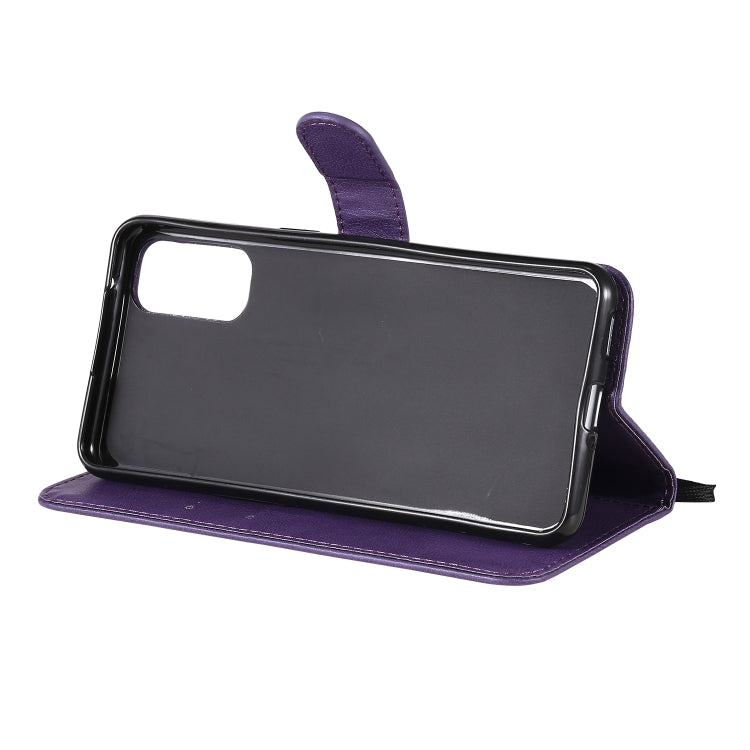 For Oppo Reno4 5G Solid Color Horizontal Flip Protective Leather Case with Holder & Card Slots & Wallet & Photo Frame & Lanyard