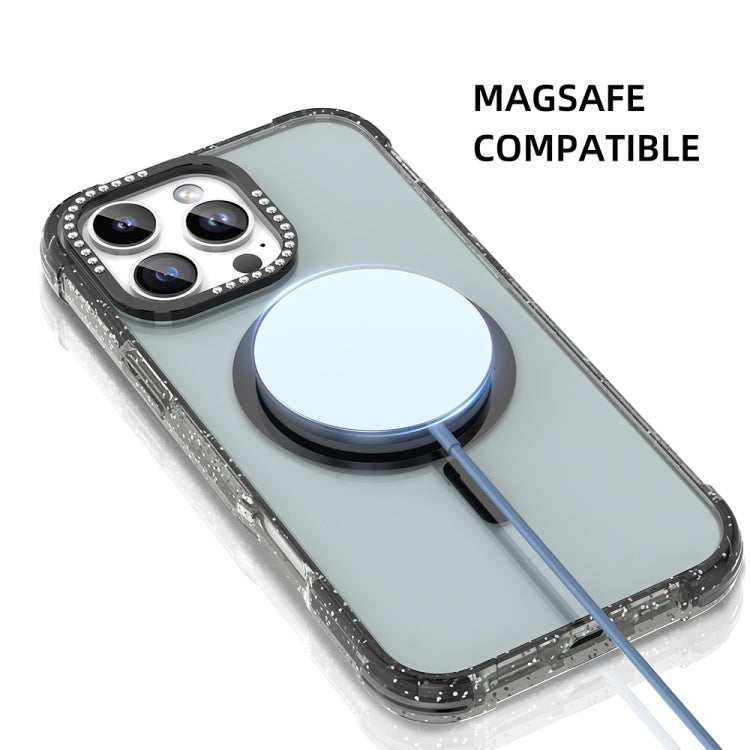 For iPhone 16 Pro Max Mutural Blink Series Glitter Edge MagSafe Magnetic Phone Case