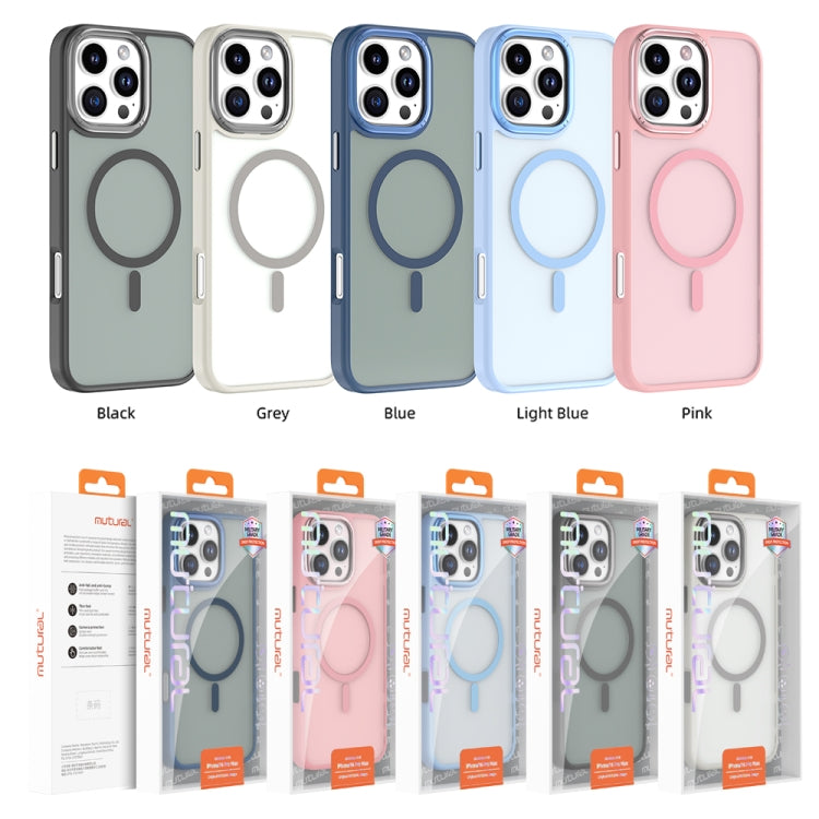 For iPhone 16 Pro Mutural Skin Feel Series Frosted MagSafe Magnetic Phone Case