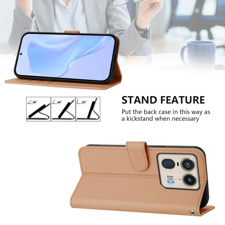 For Motorola Edge 50 Ultra / X50 Ultra Skin Feel Solid Color Leather Phone Case with Lanyard