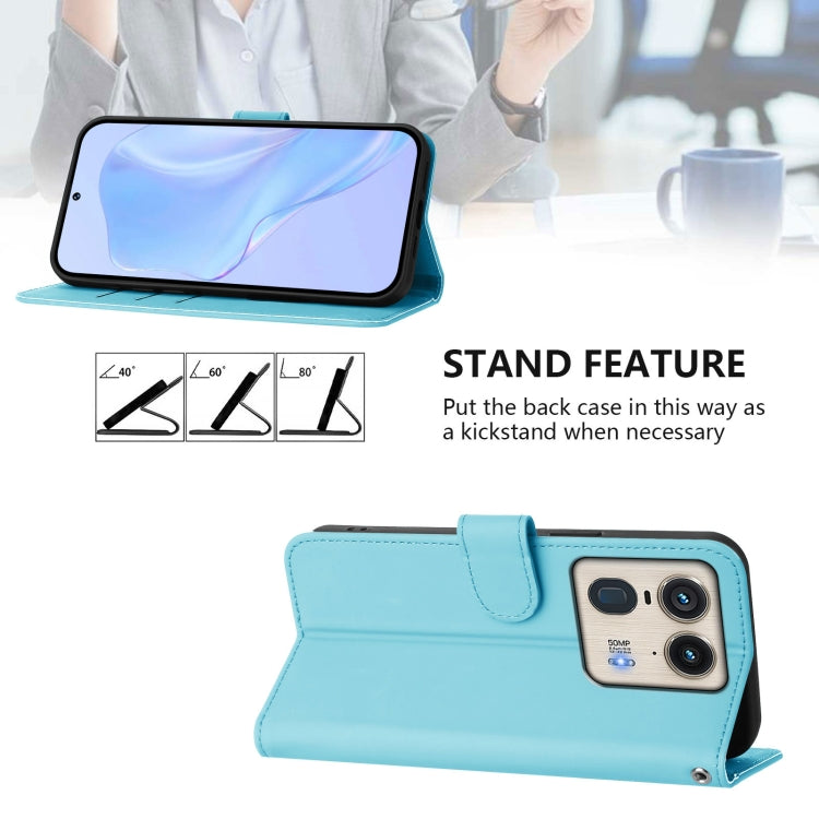 For Motorola Edge 50 Ultra / X50 Ultra Skin Feel Solid Color Leather Phone Case with Lanyard