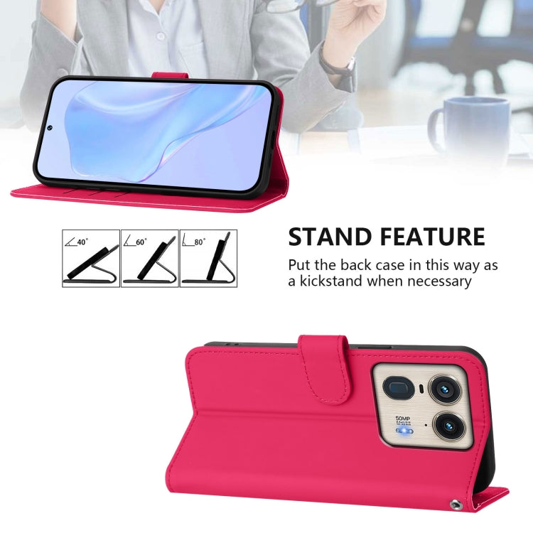 For Motorola Edge 50 Ultra / X50 Ultra Skin Feel Solid Color Leather Phone Case with Lanyard