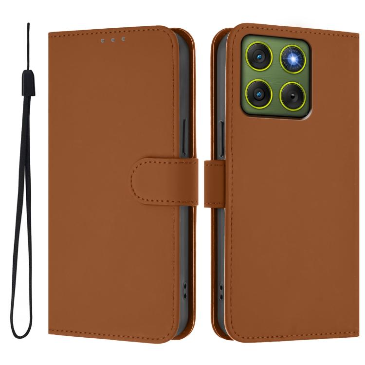 For Motorola Edge 70 5G / X70 Air 5G Skin Feel Solid Color Leather Phone Case with Lanyard