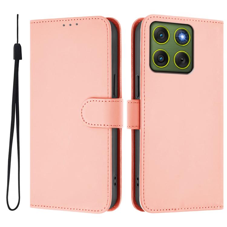 For Motorola Edge 70 5G / X70 Air 5G Skin Feel Solid Color Leather Phone Case with Lanyard