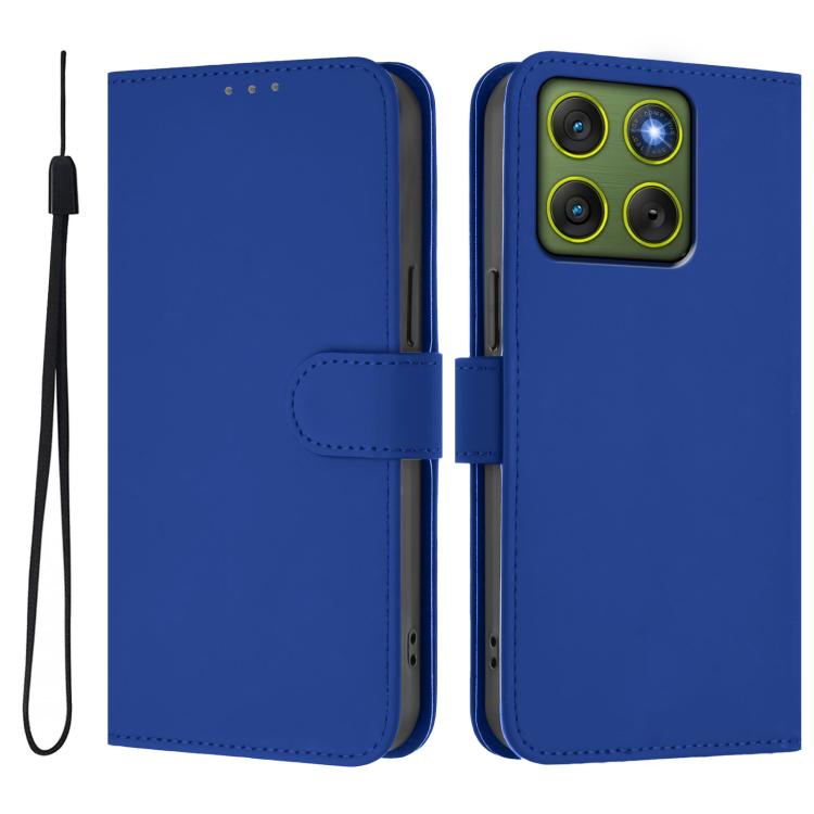 For Motorola Edge 70 5G / X70 Air 5G Skin Feel Solid Color Leather Phone Case with Lanyard