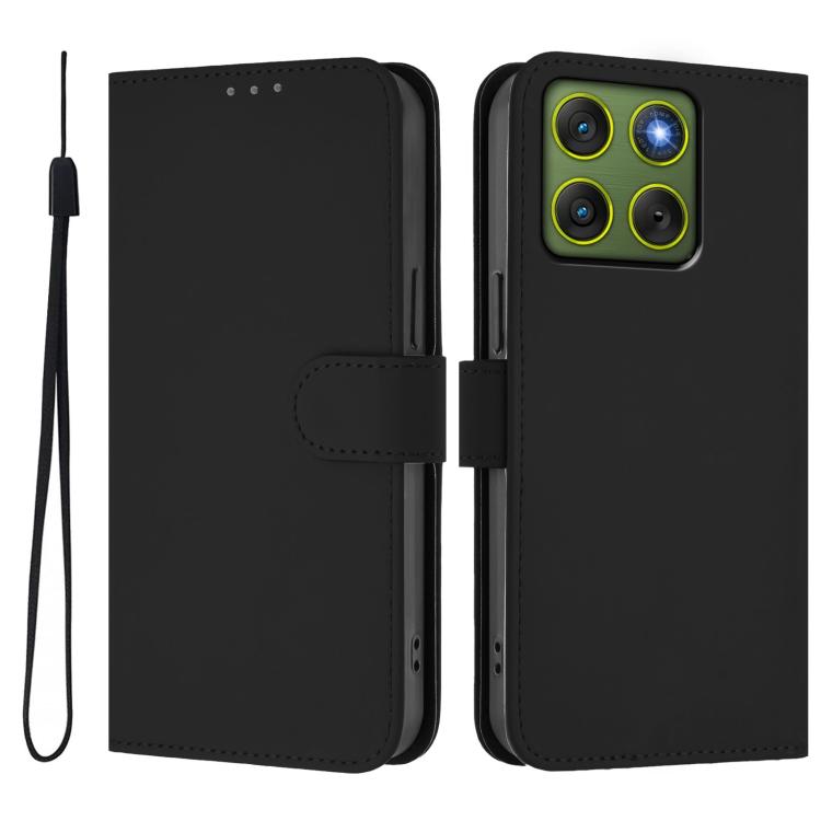 For Motorola Edge 70 5G / X70 Air 5G Skin Feel Solid Color Leather Phone Case with Lanyard