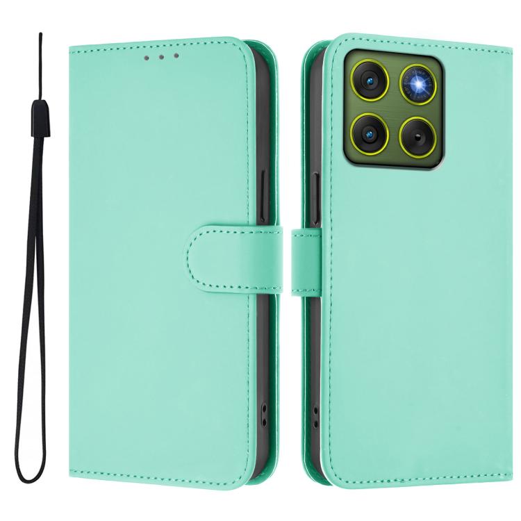 For Motorola Edge 70 5G / X70 Air 5G Skin Feel Solid Color Leather Phone Case with Lanyard