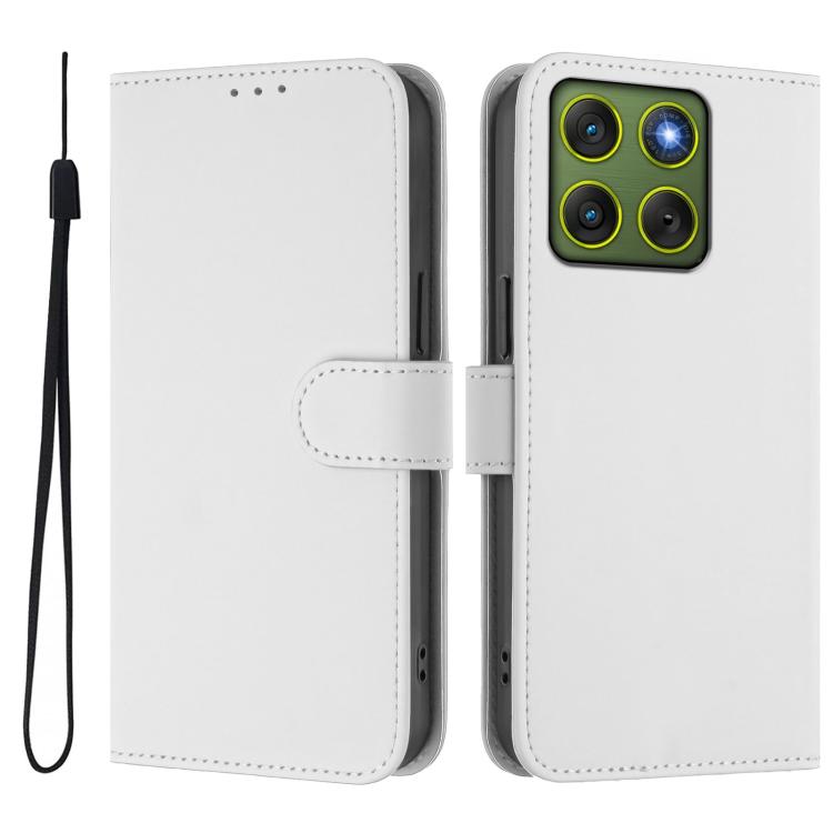 For Motorola Edge 70 5G / X70 Air 5G Skin Feel Solid Color Leather Phone Case with Lanyard