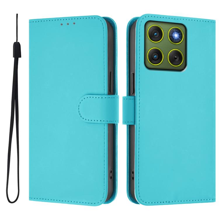 For Motorola Edge 70 5G / X70 Air 5G Skin Feel Solid Color Leather Phone Case with Lanyard