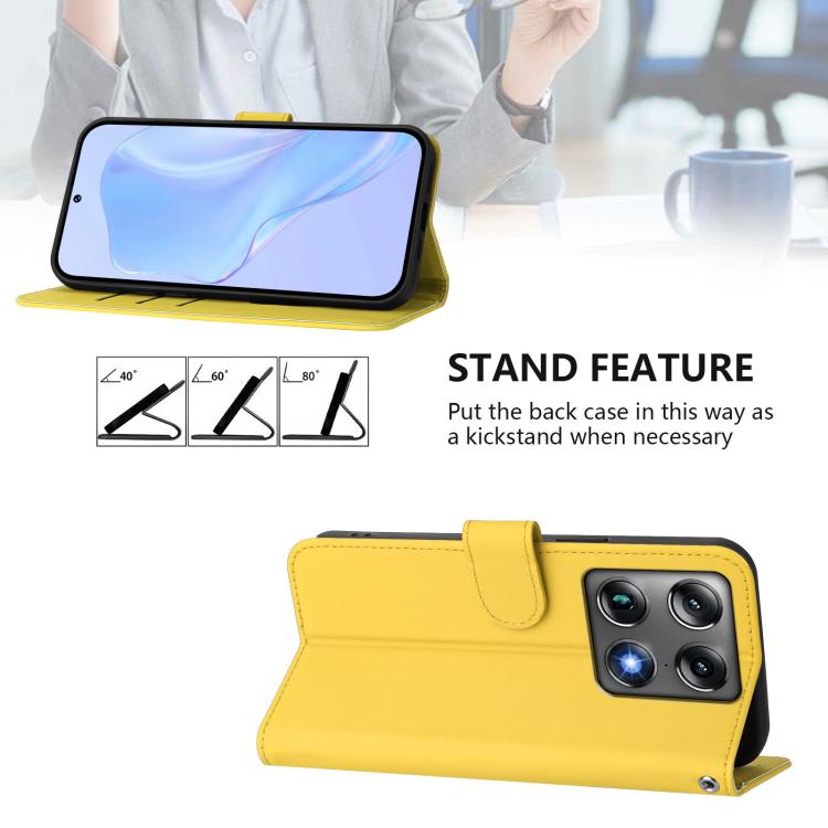 For Motorola Moto X70 Air Pro 5G Skin Feel Solid Color Leather Phone Case with Lanyard