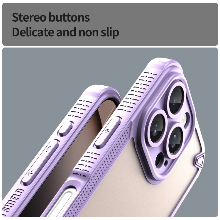 For iPhone 16 Pro Max Armor Glaze PC Hybrid TPU Phone Case