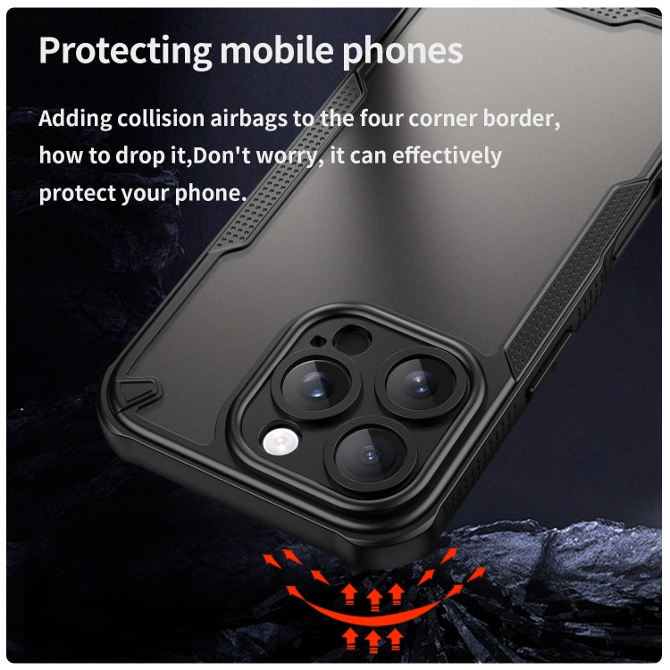 For iPhone 16 Pro Armor Glaze PC Hybrid TPU Phone Case