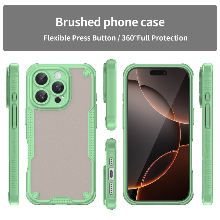 For iPhone 16 Pro Armor Glaze PC Hybrid TPU Phone Case