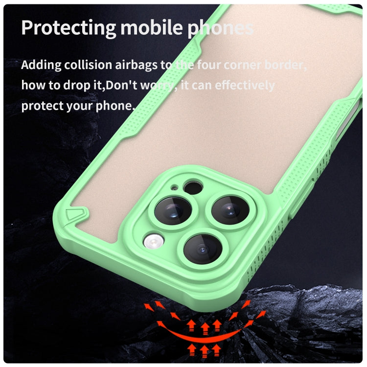 For iPhone 16 Pro Armor Glaze PC Hybrid TPU Phone Case