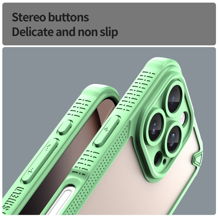 For iPhone 16 Pro Armor Glaze PC Hybrid TPU Phone Case