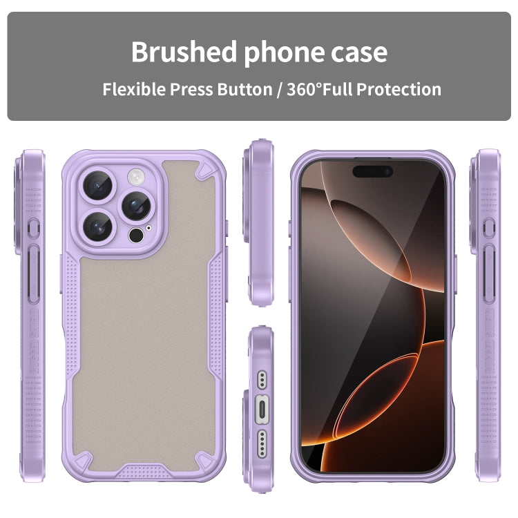 For iPhone 16 Pro Armor Glaze PC Hybrid TPU Phone Case