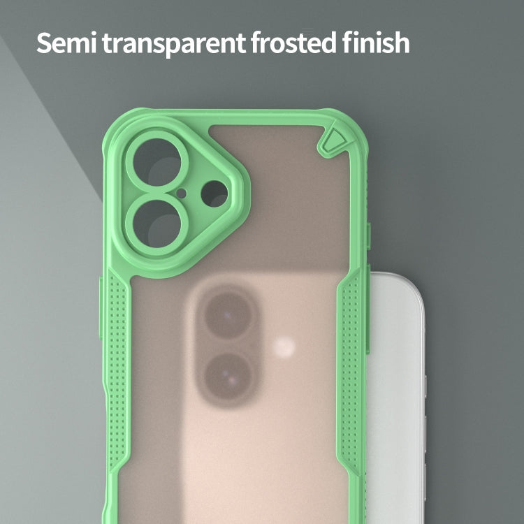 For iPhone 16 Plus Armor Glaze PC Hybrid TPU Phone Case