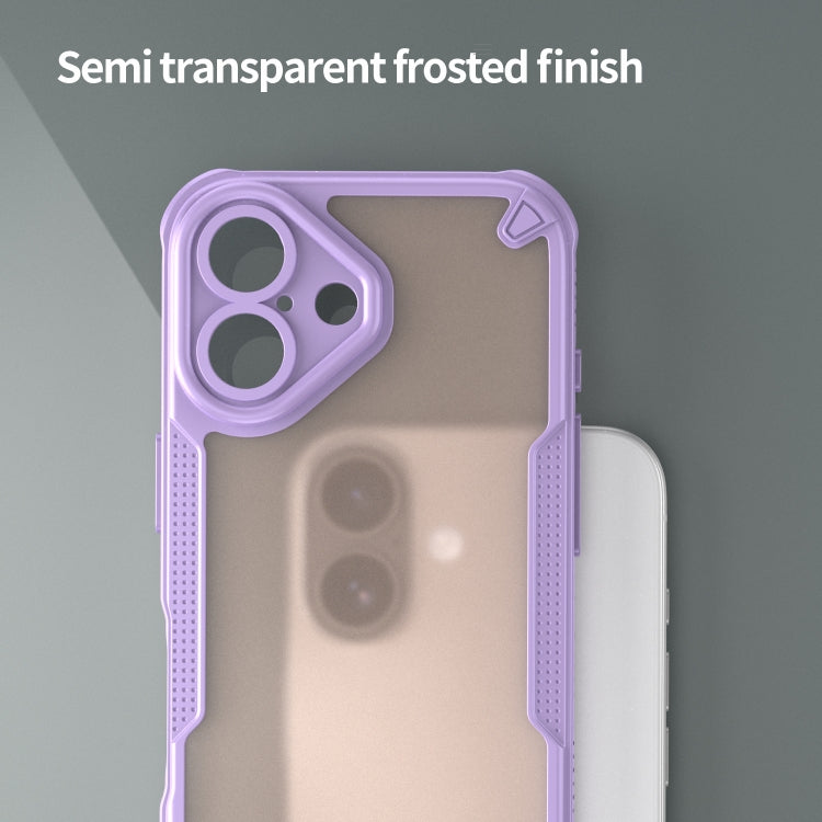 For iPhone 16 Plus Armor Glaze PC Hybrid TPU Phone Case