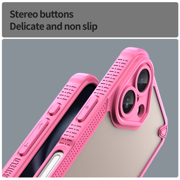 For iPhone 16 Armor Glaze PC Hybrid TPU Phone Case