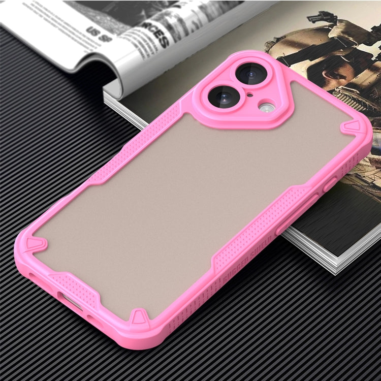 For iPhone 16 Armor Glaze PC Hybrid TPU Phone Case