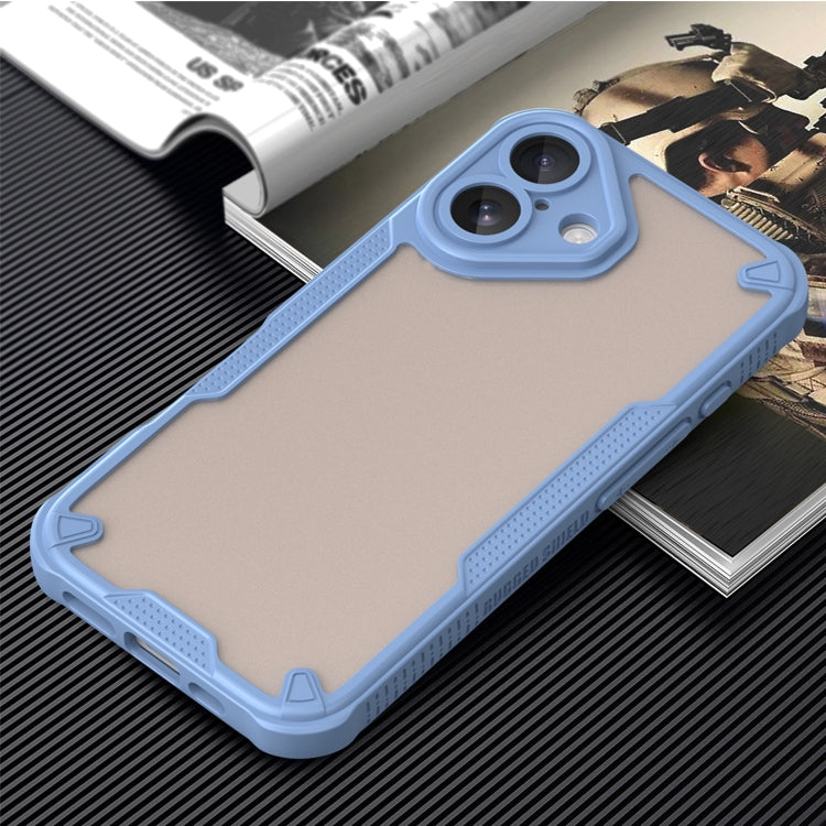 For iPhone 16 Armor Glaze PC Hybrid TPU Phone Case
