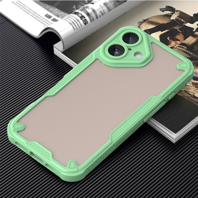 For iPhone 16 Armor Glaze PC Hybrid TPU Phone Case