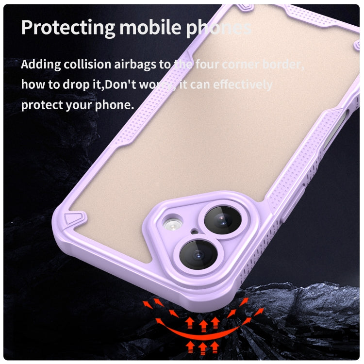 For iPhone 16 Armor Glaze PC Hybrid TPU Phone Case