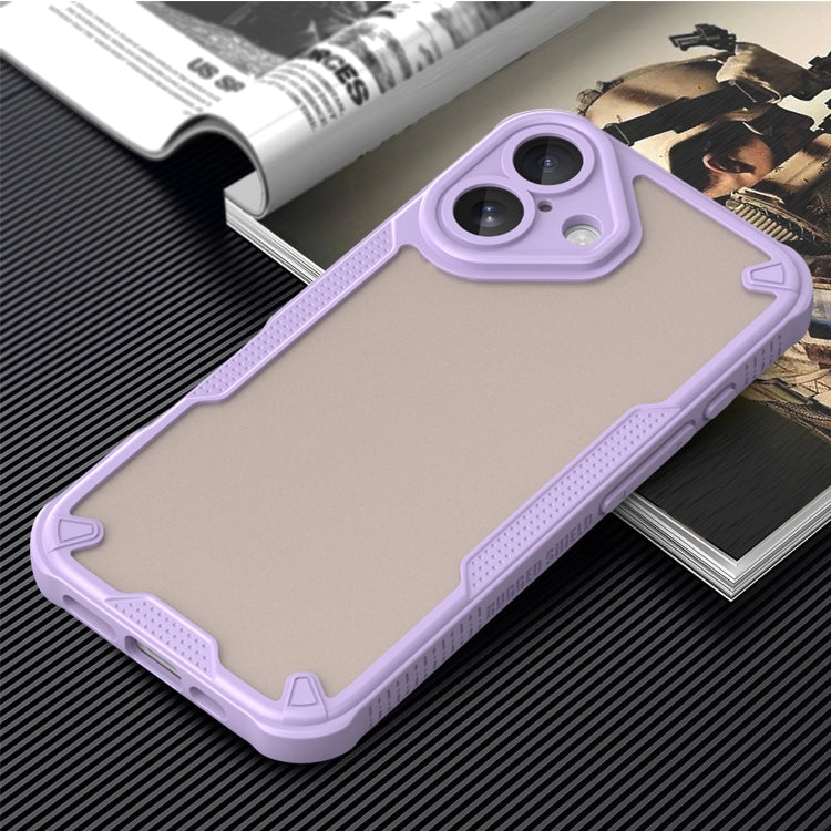 For iPhone 16 Armor Glaze PC Hybrid TPU Phone Case