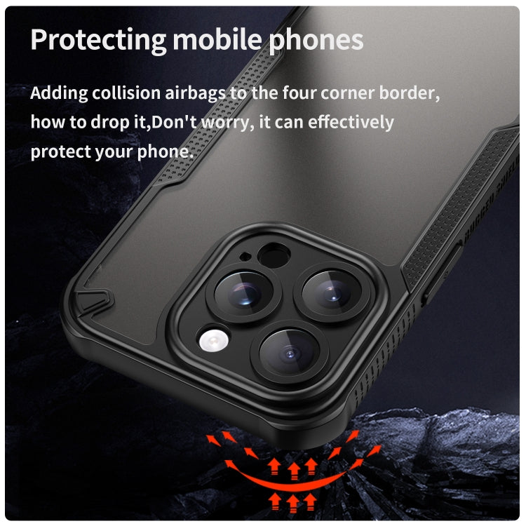 For iPhone 15 Pro Max Armor Glaze PC Hybrid TPU Phone Case
