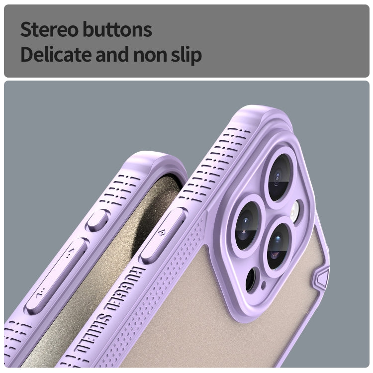 For iPhone 15 Pro Armor Glaze PC Hybrid TPU Phone Case