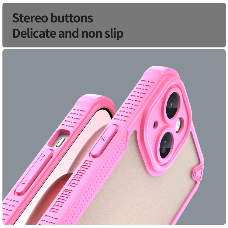 For iPhone 15 Plus Armor Glaze PC Hybrid TPU Phone Case