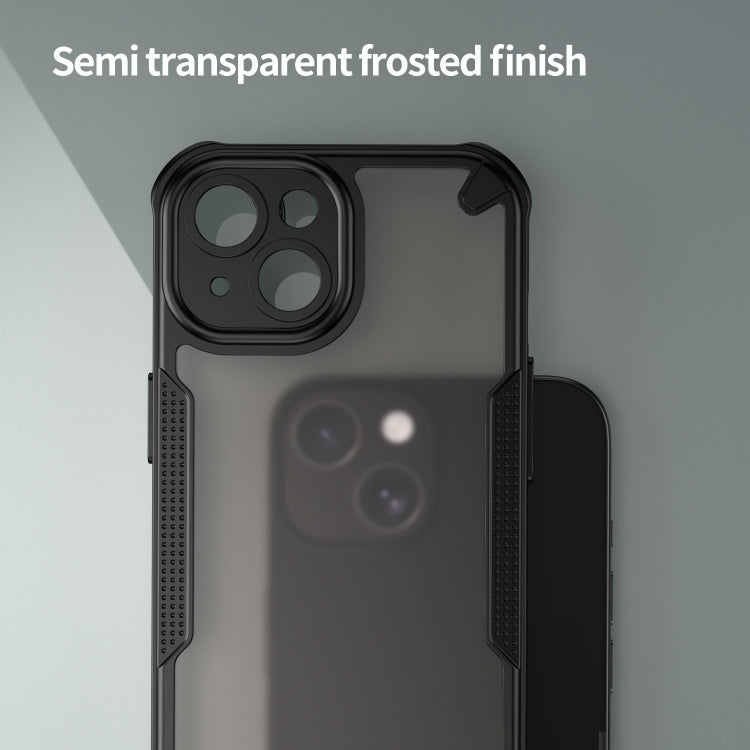 For iPhone 15 Plus Armor Glaze PC Hybrid TPU Phone Case